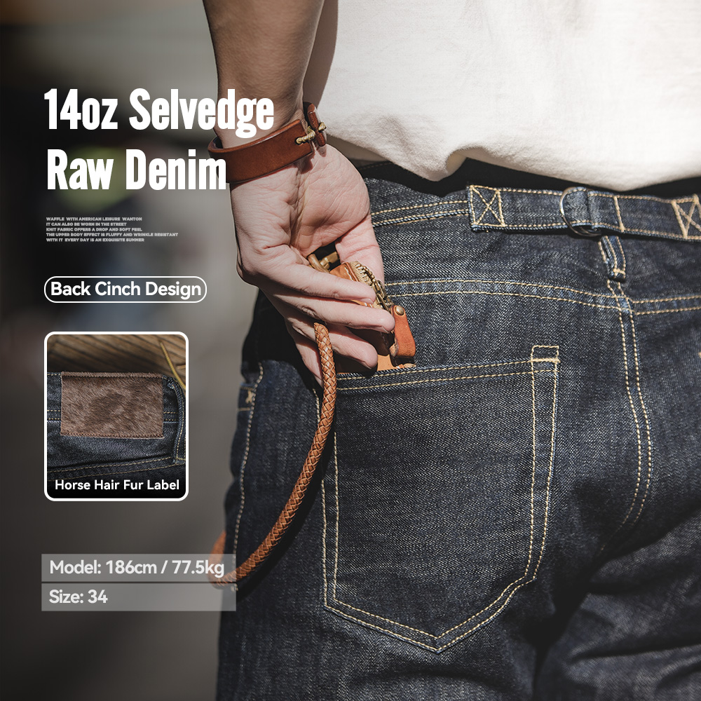 Maden Men's 14oz Raw Selvedge  - огляд і ціна Levis Jeans 501