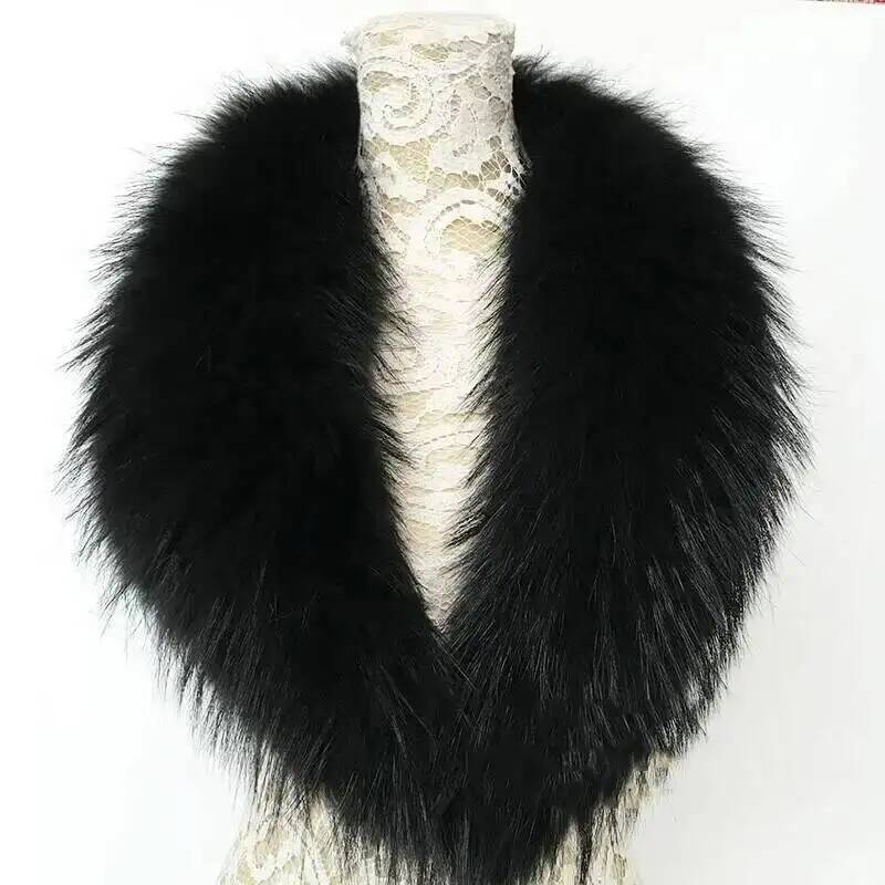 Natural Raccoon Fur Collar Rea - огляд і ціна Shawl Wrap Winter