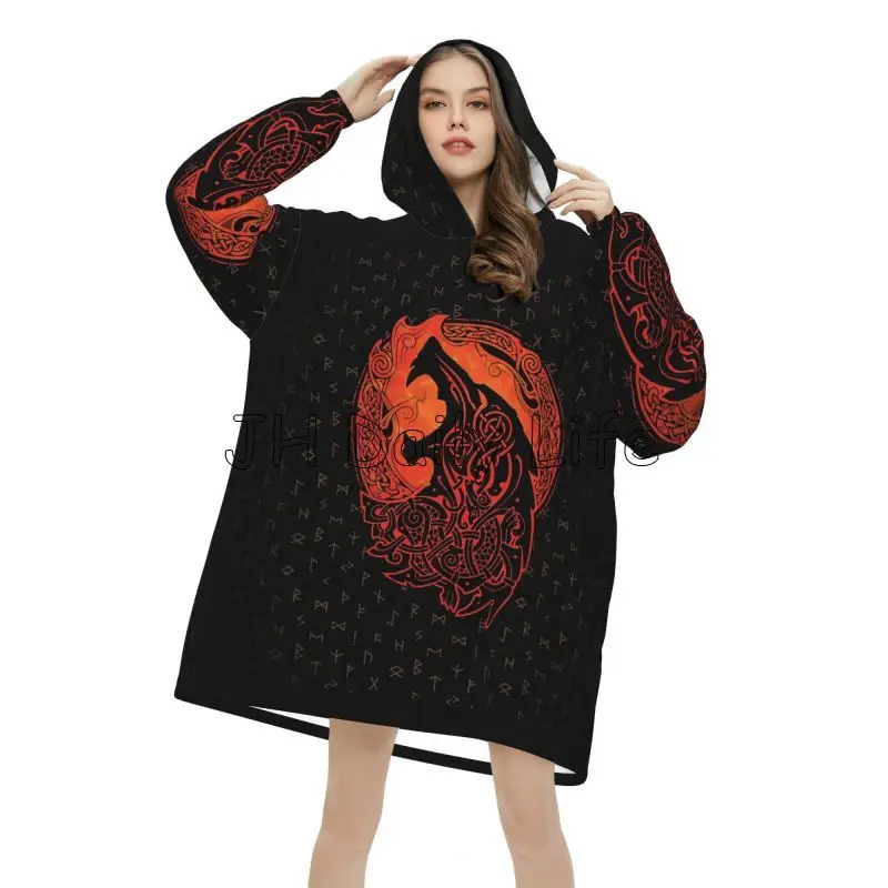 Viking Wolf Knot Fenrir Wearab - огляд і ціна Sherpa Hoodie Fleece