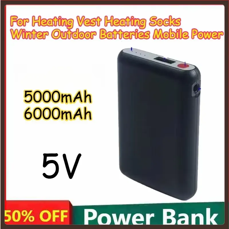 5000mAh 6000mAh 5V Rechargeabl - огляд і ціна Heated Vest Battery